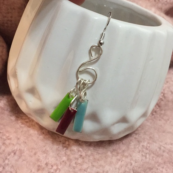 Color bar earrings - Picture 5 of 6